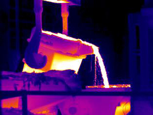 Thermal Image of Petrochemical Processing in Action