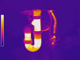 Thermal Image Sink Layout leak detection